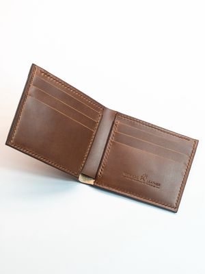 Signature Tooled Leather Wallet - Brown