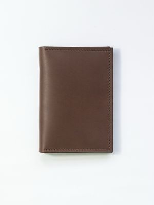 Leather Passport Holder - Brown
