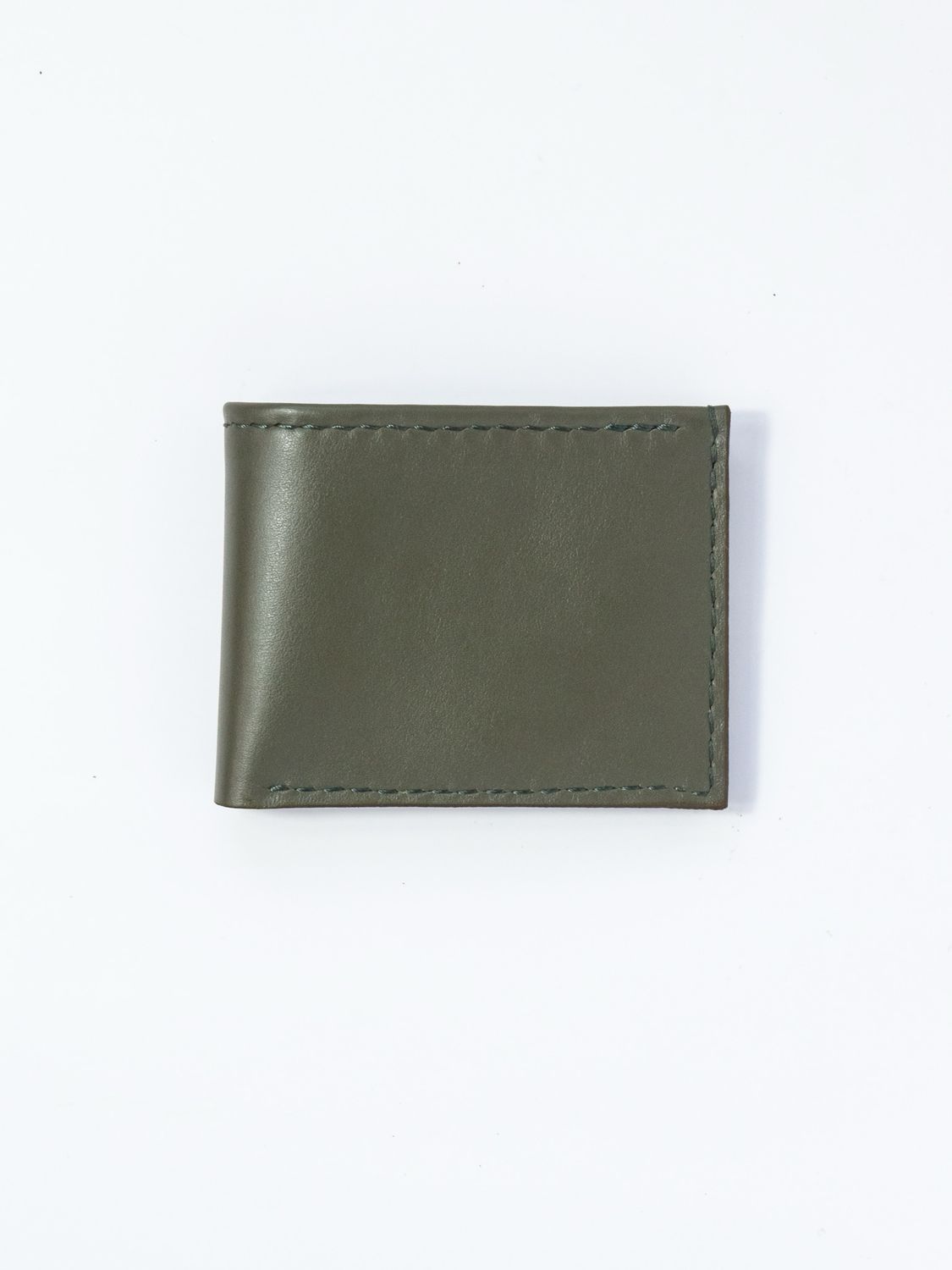 Signature Classic Leather Wallet - Olive &amp; Brown