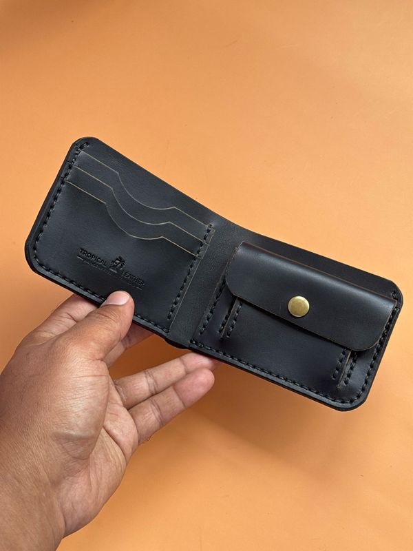 Bifold Coin Wallet - Black