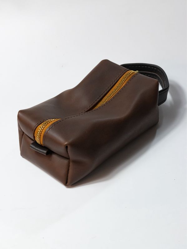 Full Grain Leather Toiletry Bag