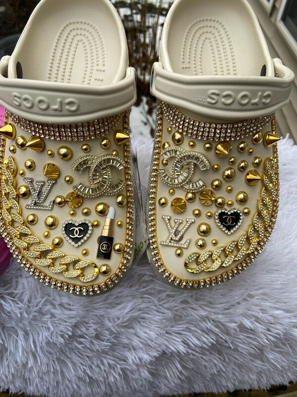 Custom Cream Clogs