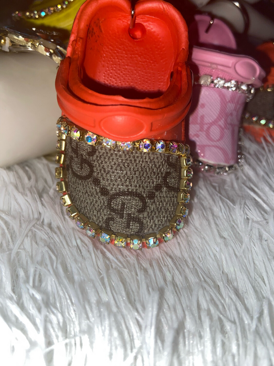 Gucci Inspired Croc Keychain