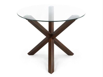 Poly and Bark round dining table, Walnut