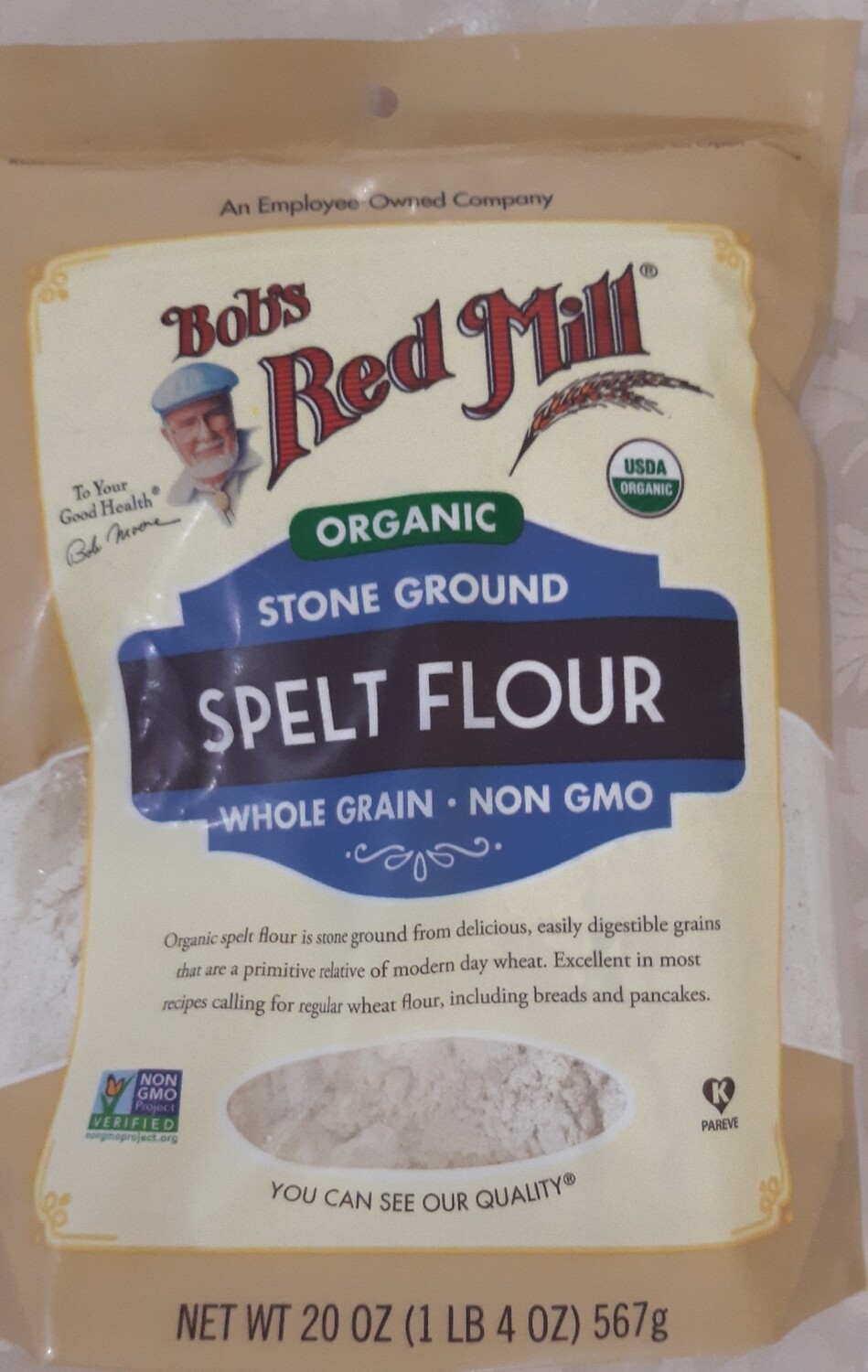 Bob's Red Mill: Organic Stone Ground
SPELT FLOUR - Whole Grain [Incl. 4 x 20oz]