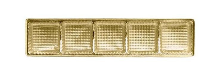 5-Cavity GOLD Rectangle Truffle Trays
