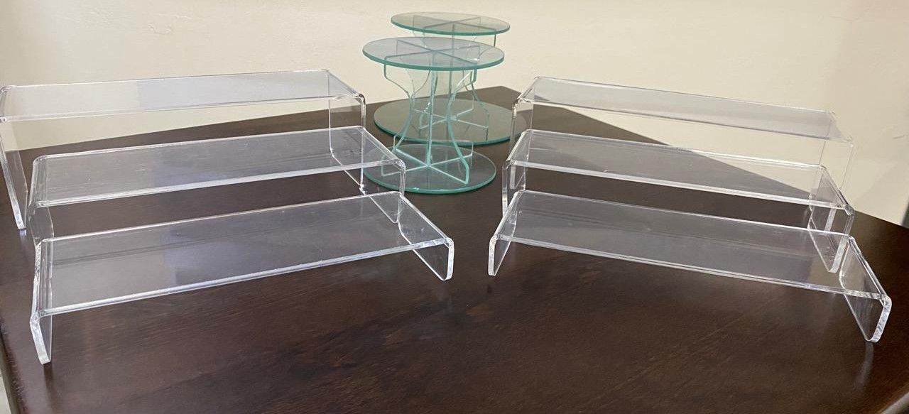 6Piece (Two Sets) Cascading Acrylic Displays