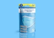 PREMIUM Blue Medical Disposable Masks - Retail 12-pack