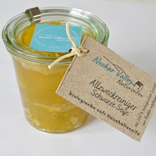 Allzweckreiniger Leinöl Schwarze Seife mit Glas (250g) Allzweckreiniger Leinöl Schwarze Seife mit Glas (250g)