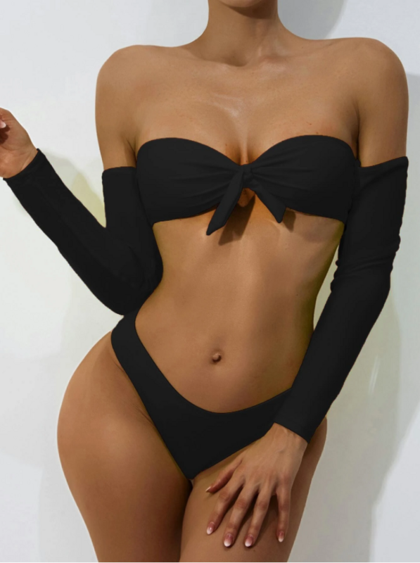 Long Sleeve Bandeau Bikini