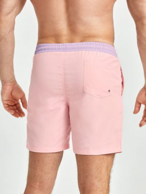 Color-block Drawstring Swim Shorts