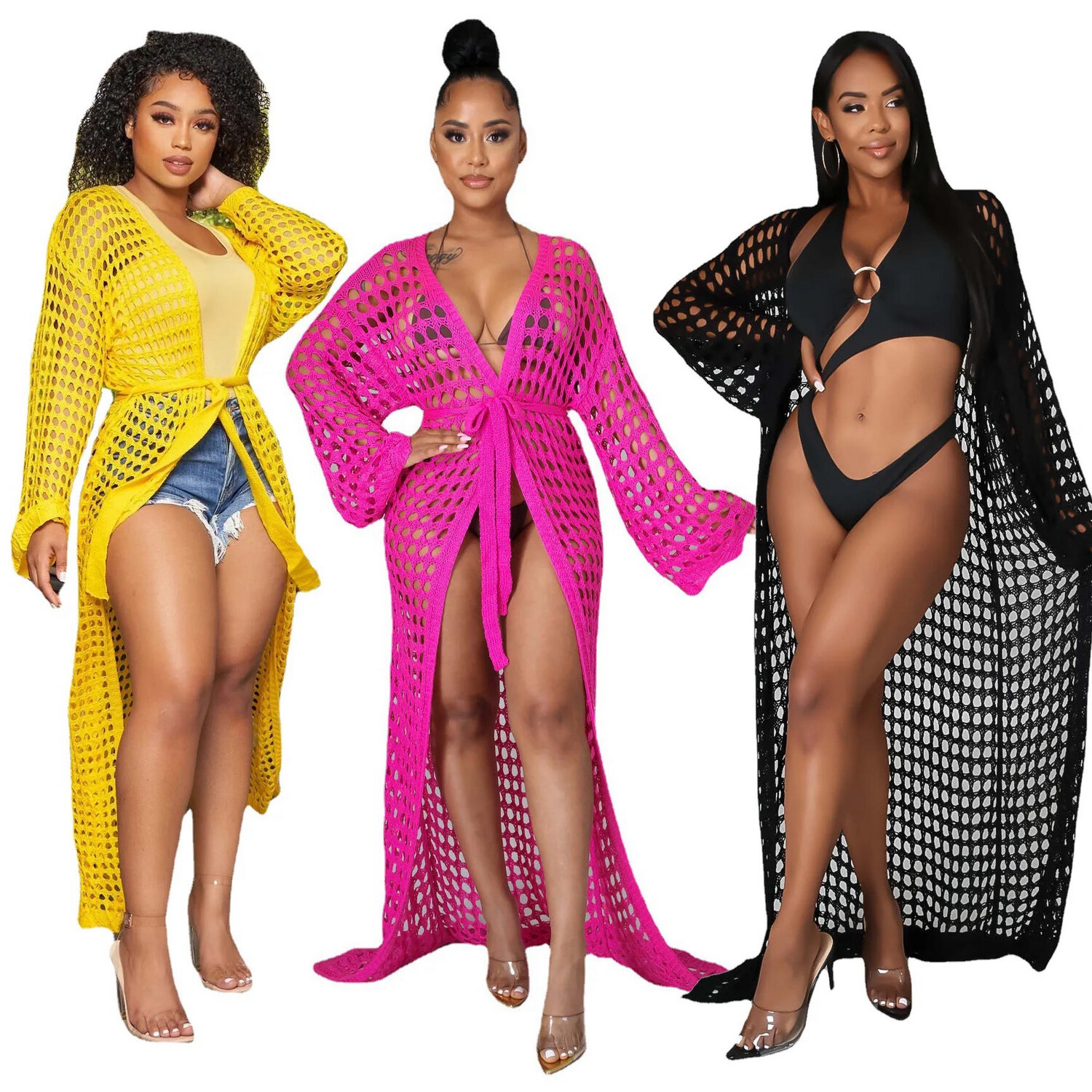 Crochet Open Front Kimono