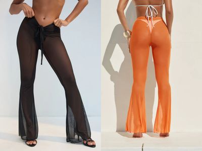V-Waist Mesh Pants
