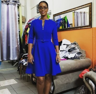 Belted Matt Dress