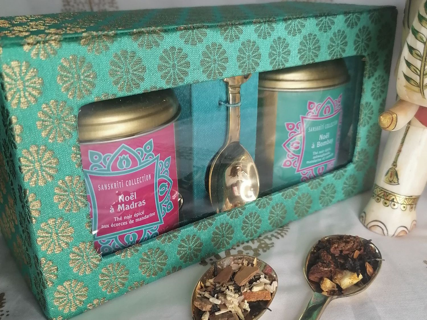 Coffret de Noël vert indien