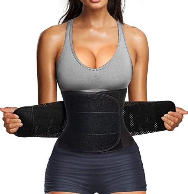 Womens Mesh Waist Training Power Belt Sport Gym Fitness  Thermal Corset Body Waist Trimmer Belt