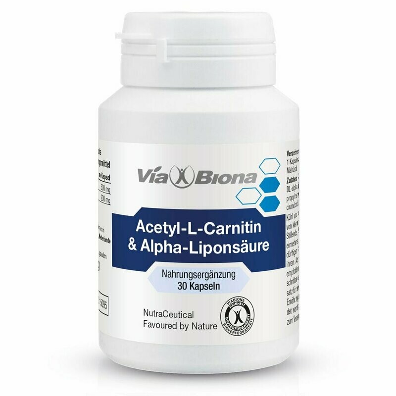 Acetyl-L-Carnitin & Alpha-Liponsäure.

Hebt die Kraftwerke der Zellen auf ein jugendliches Niveau