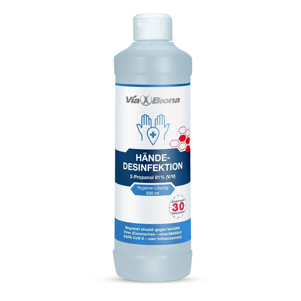 Hand-Desinfektionsmittel 500 ml.

Sicher ist sicher!