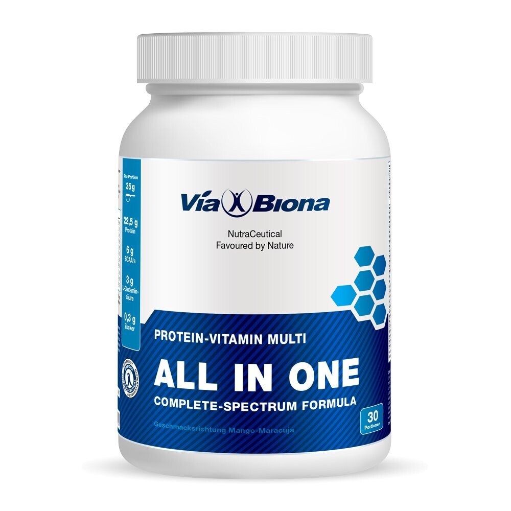 ALL IN ONE Protein-Vitamin Multi.

Stark werden. Stark bleiben.