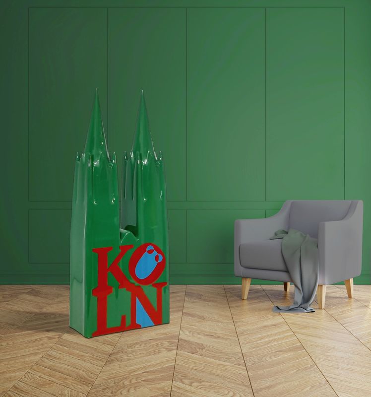 Köln Love, grün-rot  - 140 cm