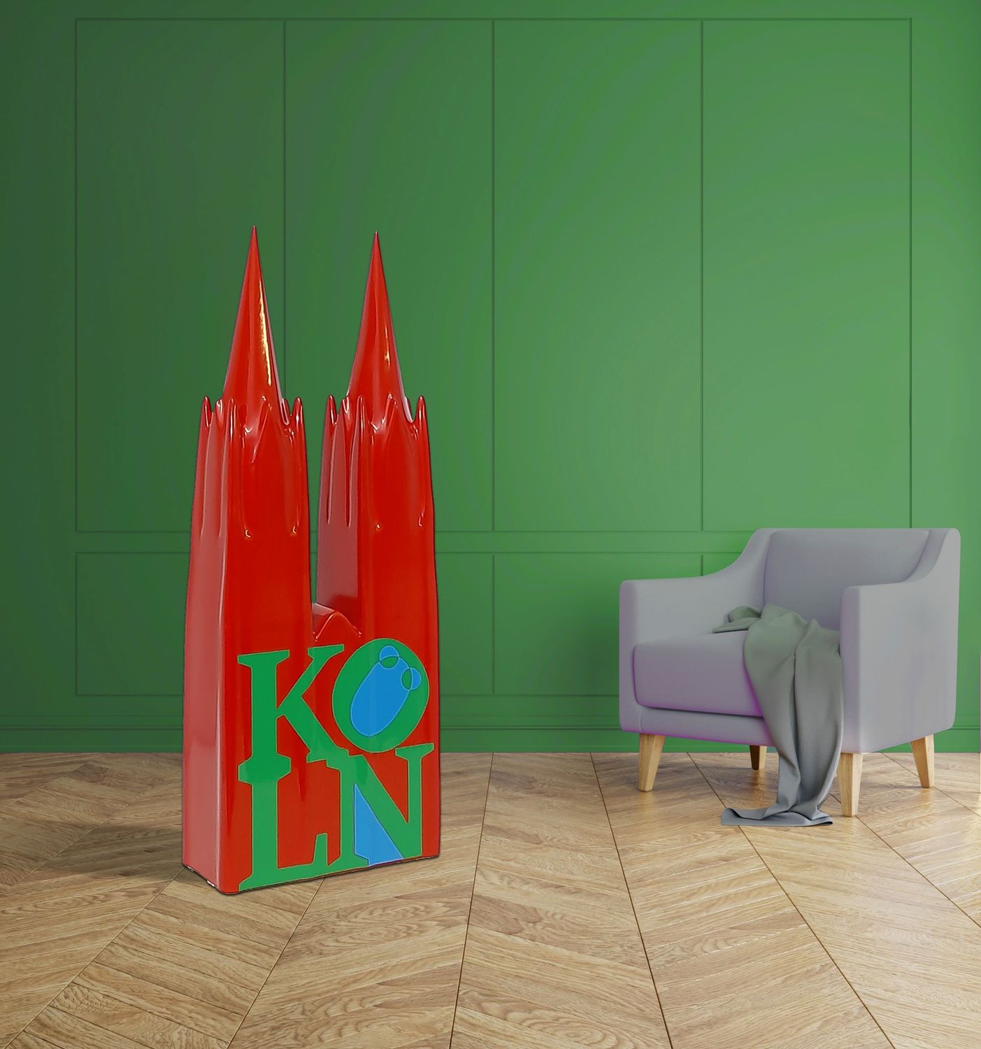 Köln Love, rot-grün  - 140 cm