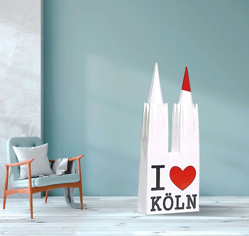 I love KÖLN (weiß) - 140 cm