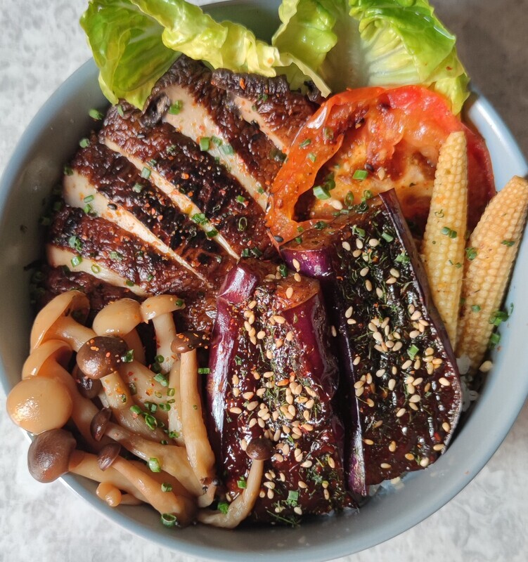 Binchotan Grilled Portobello Bowl Binchotan Grilled Portobello Bowl