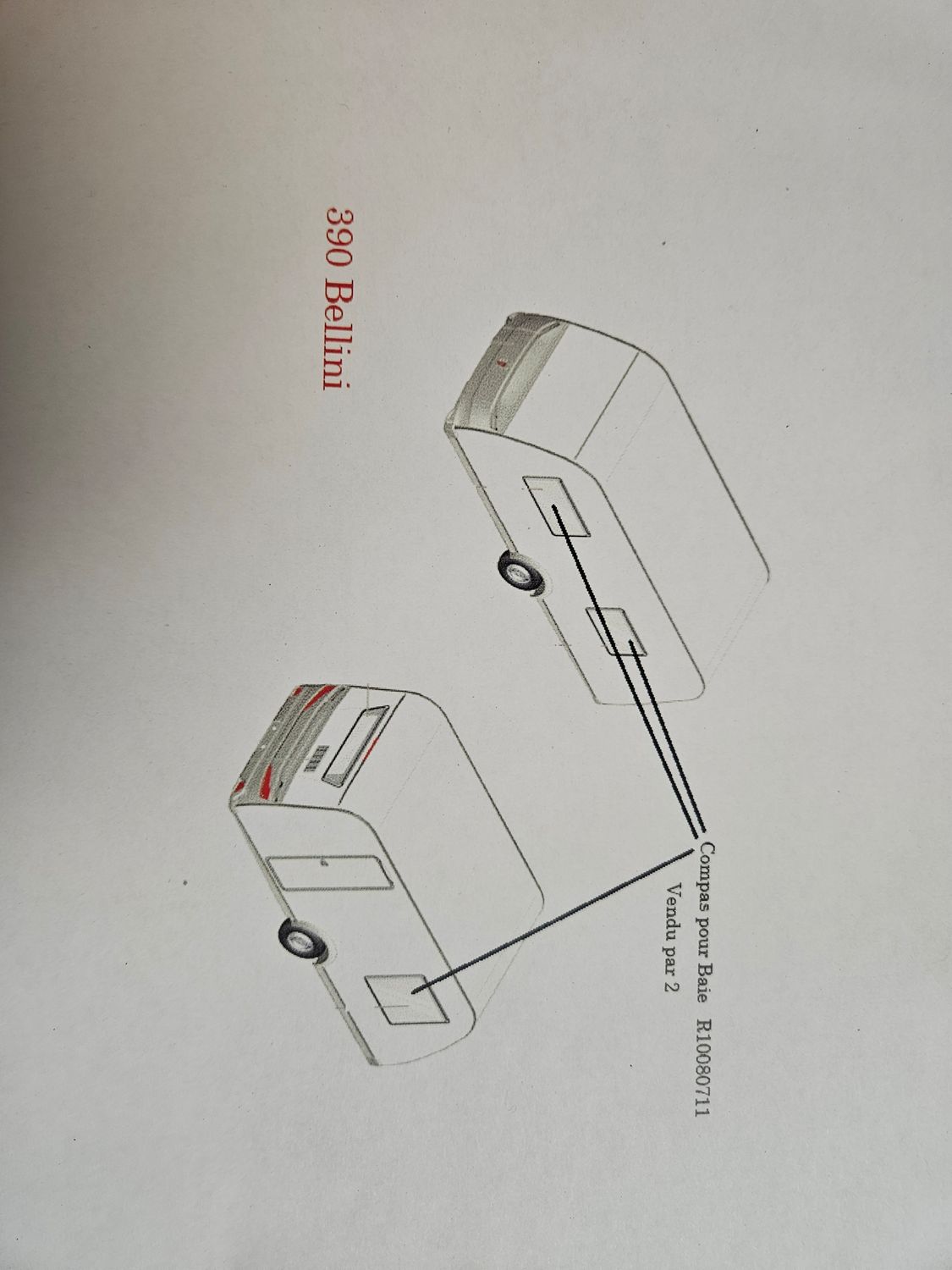 Compas pour baie 390 bellini R10080711 vendu par 2 