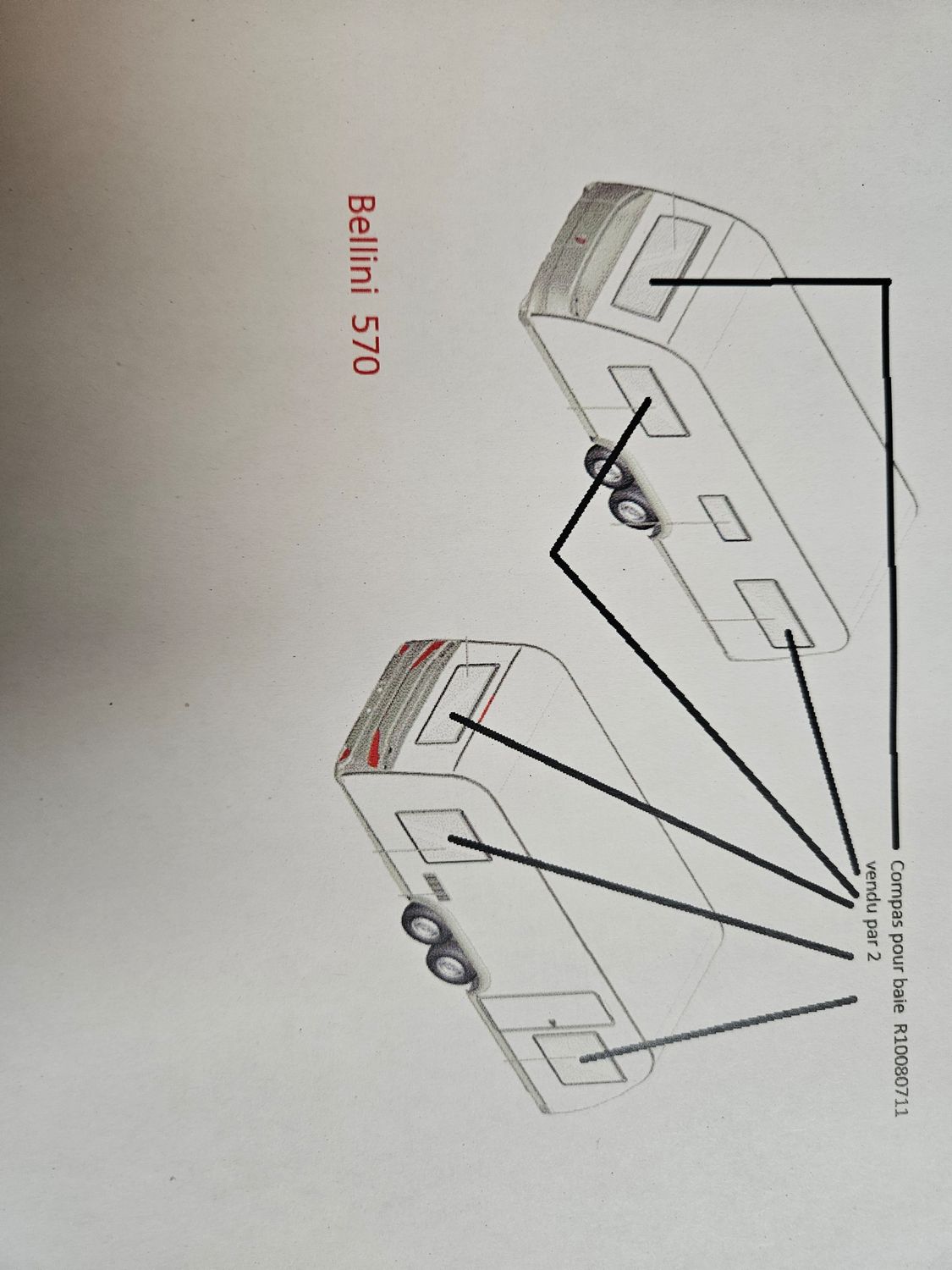 Compas pour baie 570 bellini vendu par 2