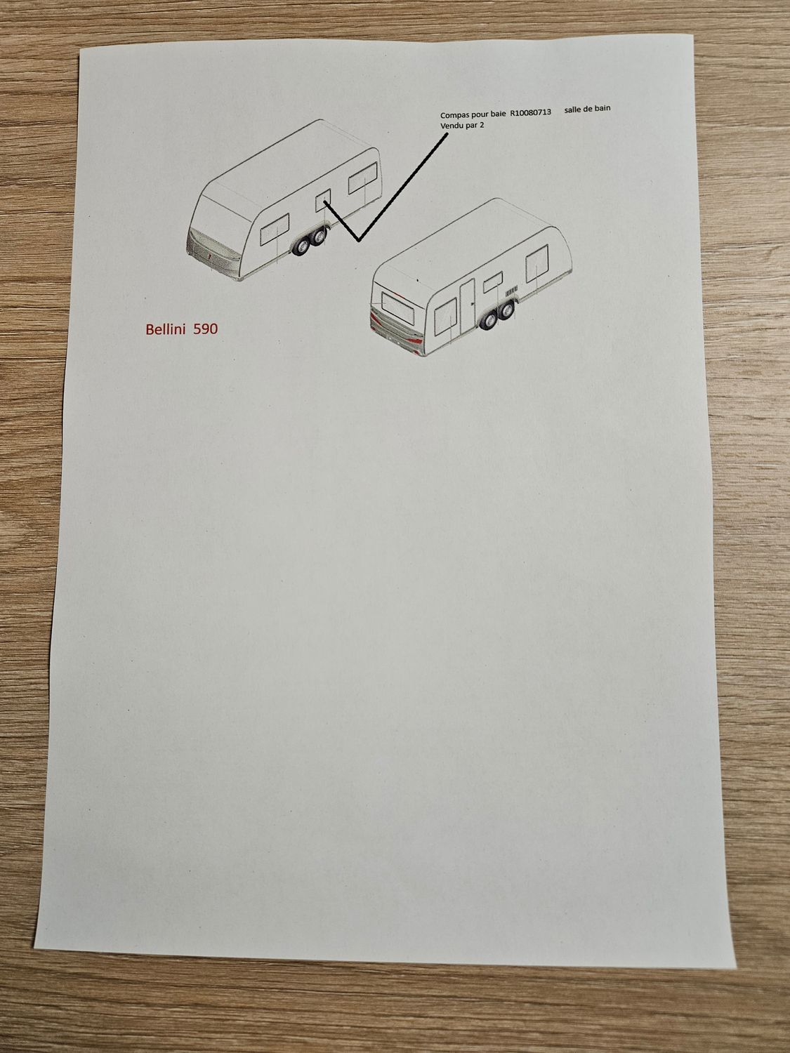 Compas pour baie salle de bain 590 bellini vendu par 2