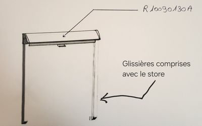 Store intérieur complet pour baie. Store intérieur complet pour baie.