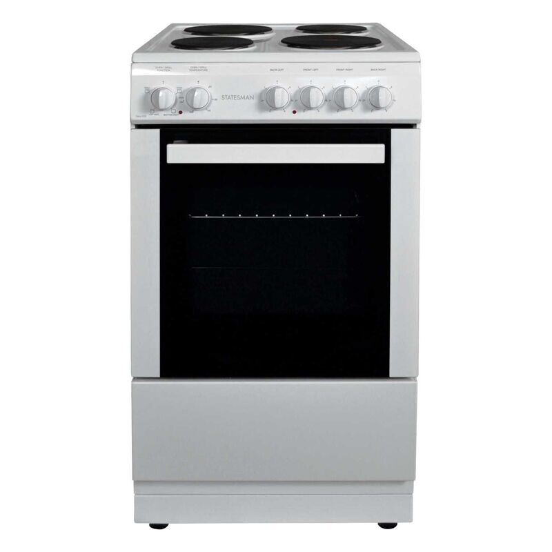 Statesman Delta50w , 50cm Freestanding Electric Cooker White