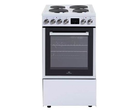 New world NWLS50SEW , 50cm Freestanding Electric Cooker White with timer