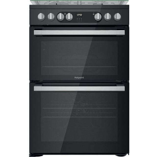 Hotpoint HDM67G9C2CSB 60CM BLACK TWIN CAVITY DUAL FUEL COOKER