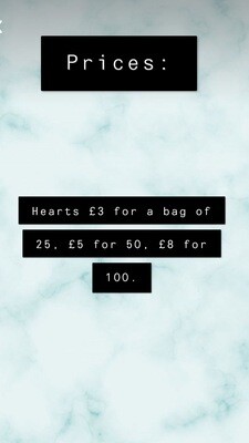 Rainbow heart wax melts ( 100 pack)