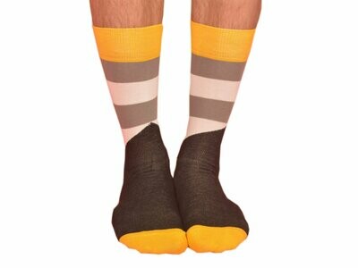 Yellow Casual Sock