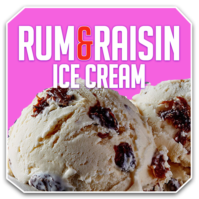 RUM &amp; RAISIN ICE CREAM