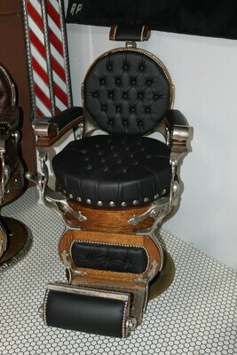 Berninghaus Barber Chair Wood Round Seat