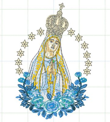 Lady of Fatima / Virgen de Fatima Embroidery EMB