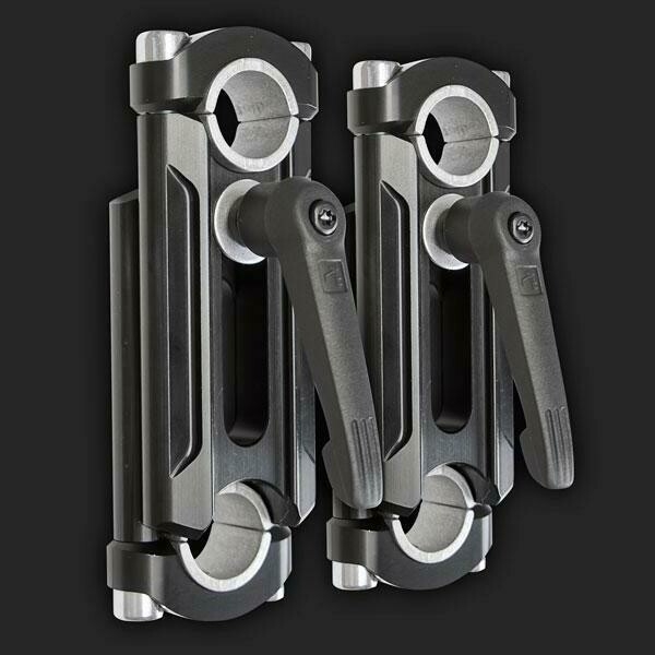 Rox 4-6&quot; Adjustable Handlebar Risers - Black Anodized