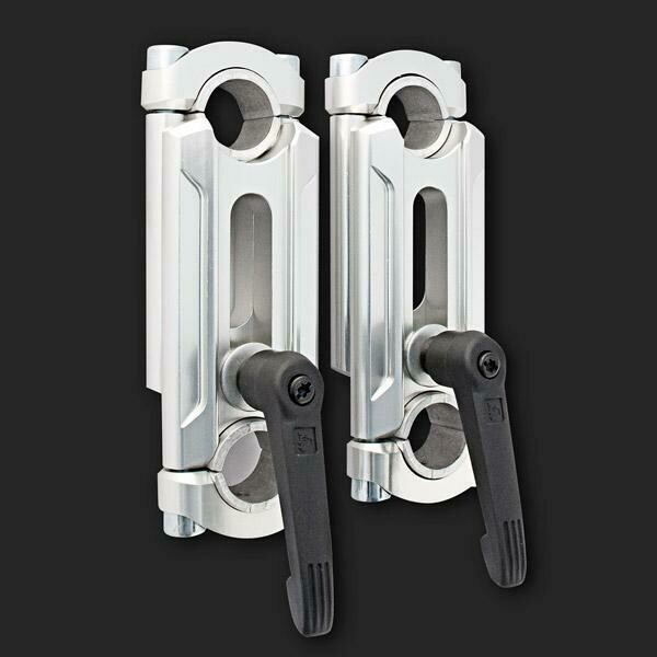 Rox 4-6&quot; Adjustable Handlebar Risers - Matte Finish Aluminum