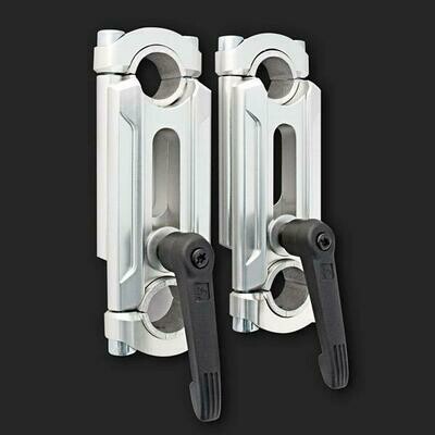 Rox 4-6&quot; Adjustable Handlebar Risers - Matte Finish Aluminum