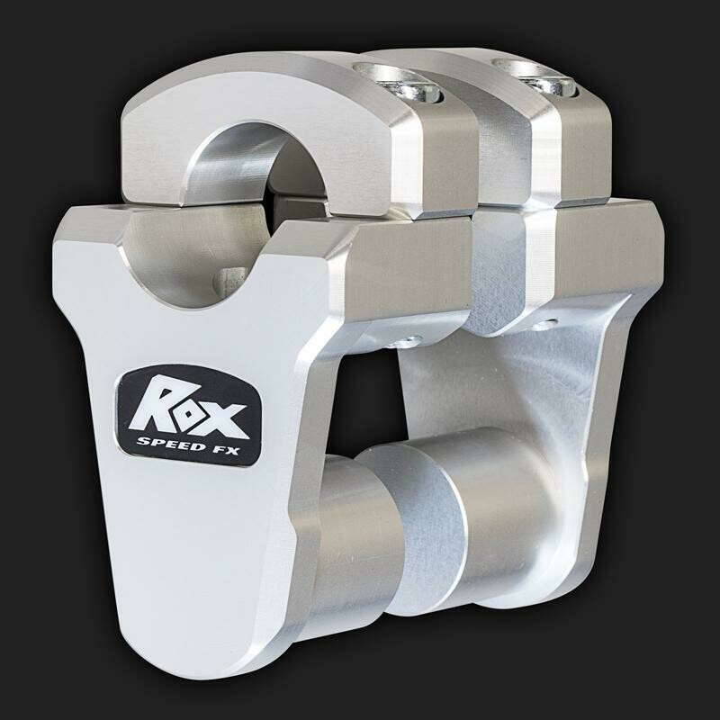 2&quot; Pivoting Bar Risers for 1 1/8&quot; Handlebar - Clear Anodized (Matte Finish)