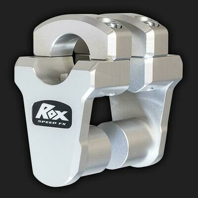 2&quot; Pivoting Bar Risers for 1 1/8&quot; Handlebar - Clear Anodized (Matte Finish)