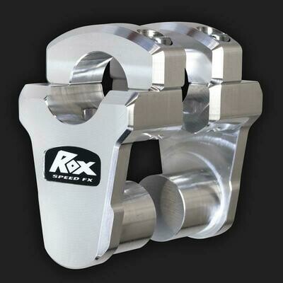 2&quot; Pivoting Bar Risers for 1 1/8&quot; Handlebar - Aluminum Finish