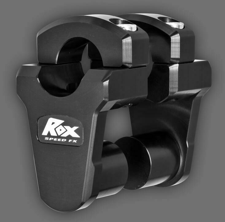2&quot; Pivoting Bar Risers for 1 1/8&quot; Handlebar - Black Anodized