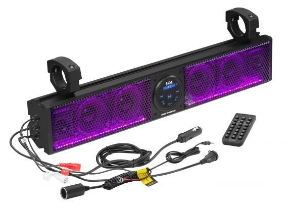 Weatherproof 26&quot; IPX5 Rated Sound bar Audio W/Bluetooth Audio Built-in Class A/B Amplifier