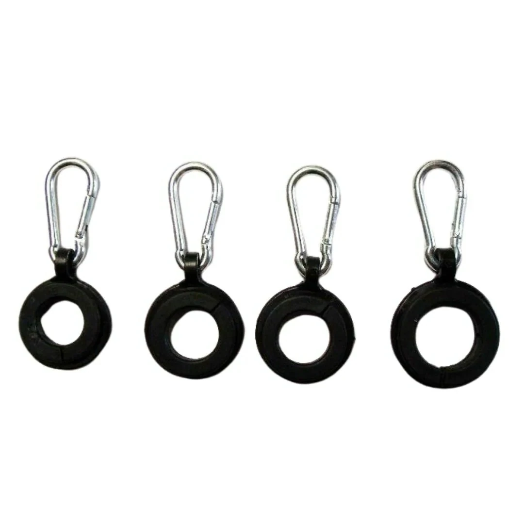 SET OF 4 RINGS WITH CARABINER CLIPS