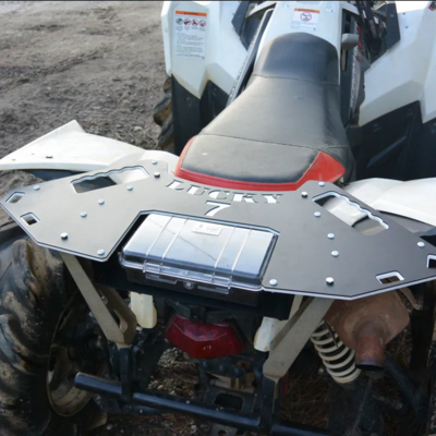 LUCKY 7 2013-2024 Polaris Scrambler 850 1000 Rear Rack w/ Storage Case