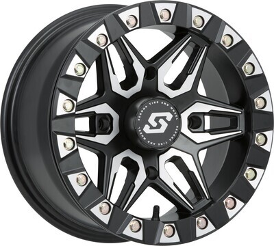 SEDONA SPLIT 6 BDLK WHEEL 14X7 4/156 4+3 (+5MM) BLK/MACHINED